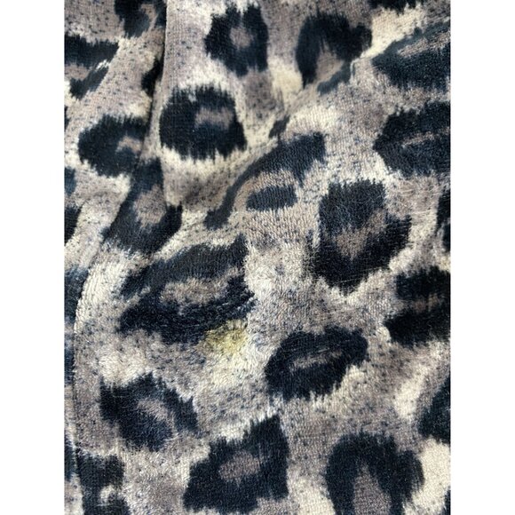 Vintage 90's Dana Buchman Womens Leopard Print Elastic Waist Soft Velour Pants M - Picture 10 of 11